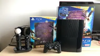 Kolekcja konsol: PS3 super slim 500gb - charcoal black - move + DS3 Metallic grey