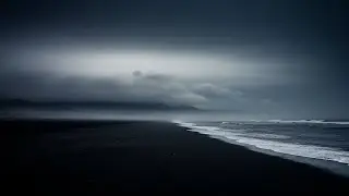 Dark Screen Ocean Waves | Quiet Night for Stress Relief and Calm Mind with Rolling Waves