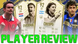 BEST CHEAP ICONS IN FIFA 20!!! 92 PRIME ICON MOMENTS MARC OVERMARS AND HERN&Aacute;N CRESPO PLAYER REVIEW