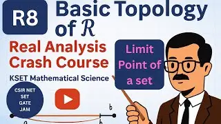 R8 Limit Point of a set | Basic Topology of Real Numbers | Real Analysis | KSET | CSIR NET |IIT JAM