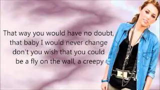 Miley Cyrus Fly On The Wall [Lyrics On Screen]