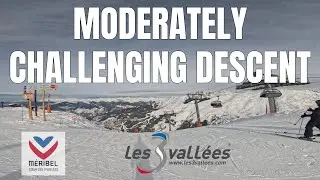 Skiing red piste 'Dahau' in Meribel, Les 3 Vallées, GoPro 4k, 2026