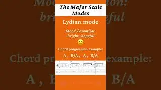Learn the Major scale modes (and emotions) 😁😳😎 #music #guitar #tutorial