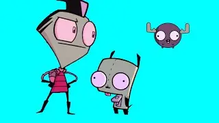 Glitter Force and Invader Zim Blue Screen: Lilly meets Mini Moose