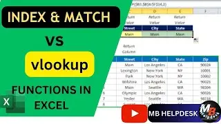 vlookup function in excel | Index & match vs vlookup in Hindi | MB Helpdesk