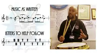 🥁3/4 March - Middle Section Snare Drumming Tutorial🥁