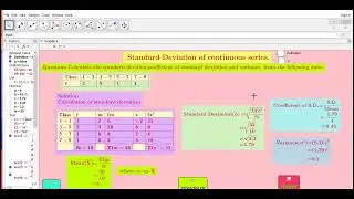 How to calculate Standard  deviation of continuous series ? on Geogebra.