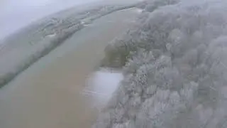 FPV small winter flyby the forest