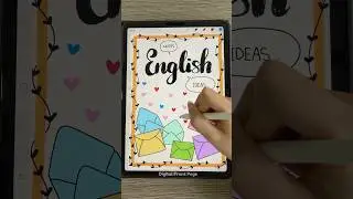 Creative English Cover Page ✨ #shorts #digitalfrontpage #frontpage