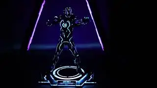 Custom UV light figure stand for Hot Toys 1:6 Neon Tech Iron Man Mark 4