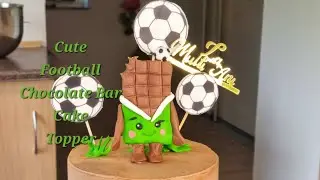 How to make a cute football chocolate bar cake topper with fondant tutorial #caketopper  #cake