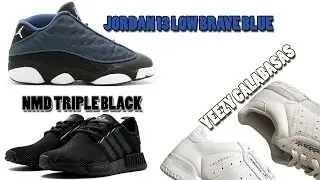 Air Jordan 13 Low Brave Blue Release Info, NMD Triple Black 3M, Yeezy Calabasas PowerPhase and More
