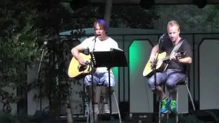 Johan Andersson & Daniel Hellstr&ouml;m - Livin' on a prayer - Live Trubadurafton i Ankarsrum 2014
