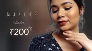 MAKEUP UNDER 200 CHALLENGE| Warm makeup look💫 #youtubeindia #makeup #makeupchallenge