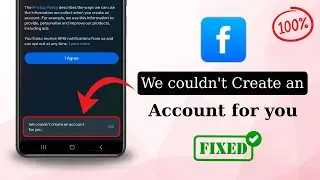We couldn't create an account for you Facebook Problem 2026 | 100% Working Solution