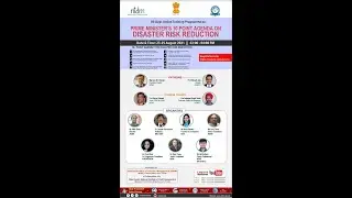 Online Training on Prime Ministers 10 point agenda on Disaster Risk Reduction.| DISASTER IN INDIA.|