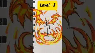 Drawing stickman with fire power in different level 1-7 #drawing #stickman #howtodraw #tutorial #art
