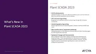 What's new in AVEVA Plant SCADA 2023