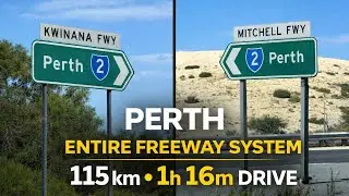 Perth Freeway System 2025 | Driving Across the Entire City in One Go Tesla Model Y