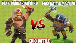 Barbarian King Vs Battle Machine On Coc | Heroes Challenge | Clash Of Clans |
