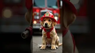 Labrador Puppy Becomes a Firefighter! 🐶🚒