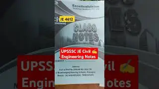 UPSSSC JE Civil Engineering Notes Unboxing Excellent Coaching ✍️#upsssc #jeexam #motivation #viral