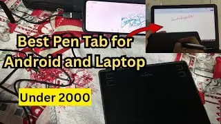 Best pentab for android and laptop / pentab for online teaching under 2000 / Huion hs64