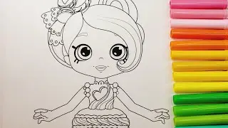 Shopkins Shoppies Dolls Coloring Book Pages Macy Macaron Coloring Book Page#shopkinshappyplaces