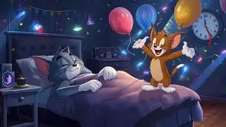 Tom & Jerry&rsquo;s Sleepy Night Surprise 🎈😂 | Funny Kids Poem | Cartoon Party Chaos