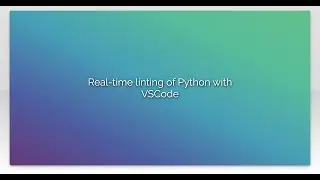 Real-time linting of Python with VSCode