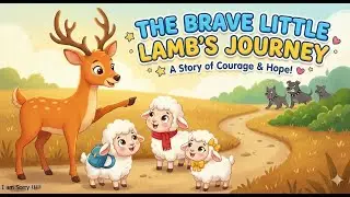 Courage Story for Kids | Deer Helps a Lamb Escape Dogs | Animated Moral Story