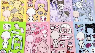 [asmr paper]Let's participate in the Sanrio sticker book making activity together.