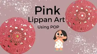 Lippan Art on MDF Board🩷 | Pink Mirror Lippan Art Using POP |