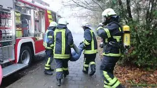Feuerwehr Halberstadt - Wohnungsbrand mit 4 Verletzten [Übung]
