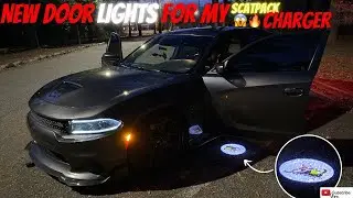 Installing Super Bee Logo 🐝 Door Lights On My ScatPack Charger!!😱🔥