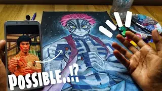 Drawing Akaza with Picture Mixing Method | Darshans Art