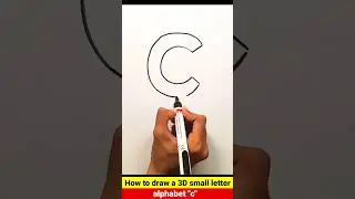 How to Draw a 3D small letter 