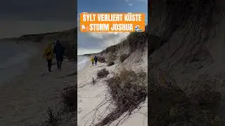 Sylt verliert K&uuml;ste 🌊😳 STURM JOSHUA rei&szlig;t St&uuml;cke der K&uuml;ste in die Nordsee | H&ouml;rnum (27.10.2025)