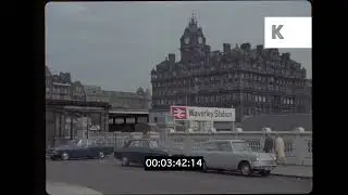 1970s Edinburgh, Scotland, Waverley Station, Scot's Memorial, 35mm