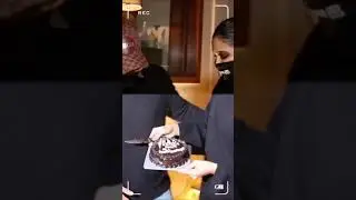 deepika padukone cake cutting with media