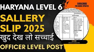 Haryana group c level six post salary slip 2025, see for yourself how much money you get #haryana...