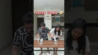 Move the Ball over Water Glass challenge | Party Games #partygame #shorts
