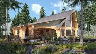 Handcrafted log homes : Ambrosio stacked log home virtual home tour and floor plans