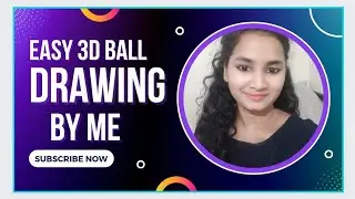 HOW TO DRAW EASY 3D BALL DRAWING |MY FIRST VOICEOVER VIDEO|  #3dart #3ddrawing #3danimation