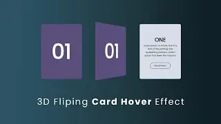 CSS 3D flip card effect  on hover only HTML & CSS