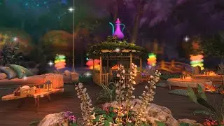 Enchanted Forest Caf'e Ambience 🌲✨Healing nature sounds, Cafe ambience, Magical atmosphere, no music