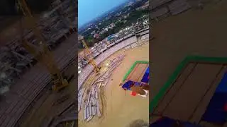 varanasi stadium at based on damru model of lord shiva #narendramodistadium #advani #drone 1st video