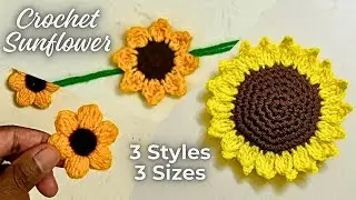 🌻Crochet Sunflower tutorial for beginners | Crosia se Surajmukhi ka Phool banana | Crochet Ideas