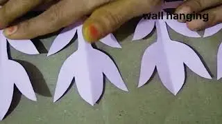 Paper wall hanging #craftpaper #diy#flowers 