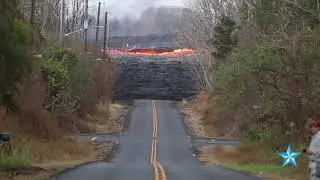 A massive lava river flows from Fissure 8 to Kapoho Bay